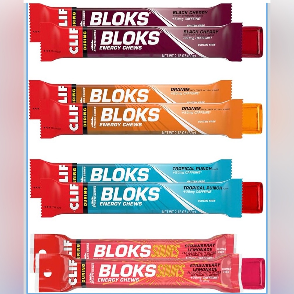 Bloks Energy Chews Variety Pack - Blue, Orange, Red, Purple BB 1/2027